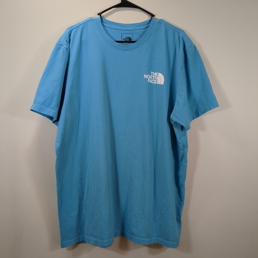 The North Face men's crew neck short sleeve blue shirt, size XXL
